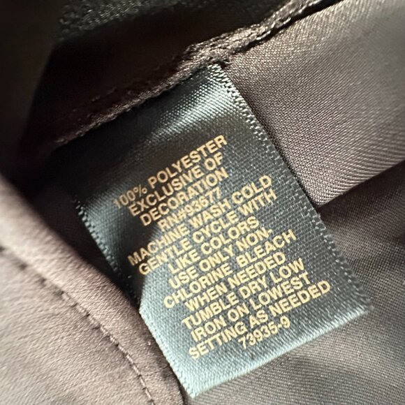 NEW Ryegrass Silky Top Brown Lace Sleeves Round Neck $60 Small Blouse Semi-sheer - Picture 7 of 10